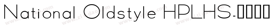 National Oldstyle HPLHS字体转换
